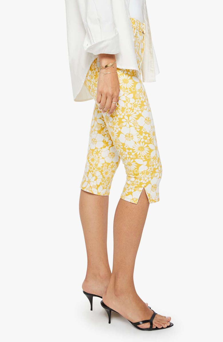 MOTHER The Stunner Zip Bunny Snip Floral Capri Jeans, Alternate, color, Floral Notes