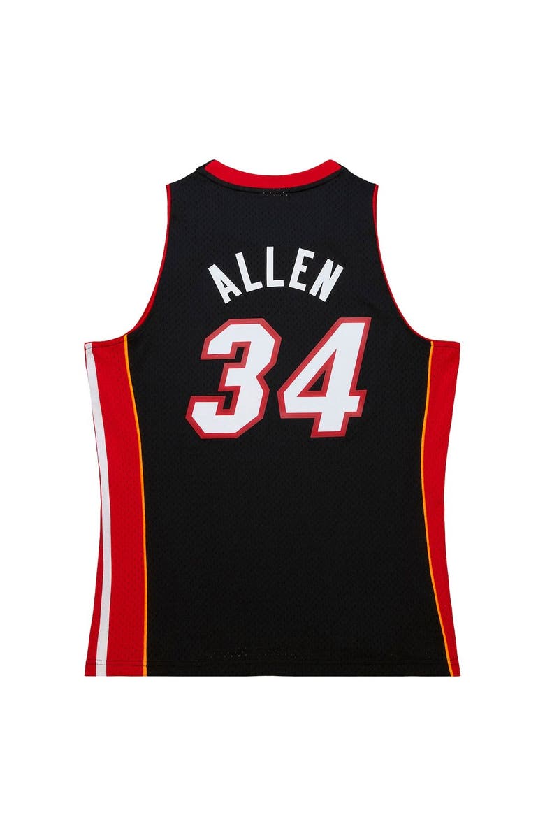 Mitchell & Ness Men's Mitchell & Ness Ray Allen Black Miami Heat Hardwood Classics Swingman Jersey, Alternate, color, 