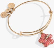 Alex and Ani Hibiscus Charm Bangle