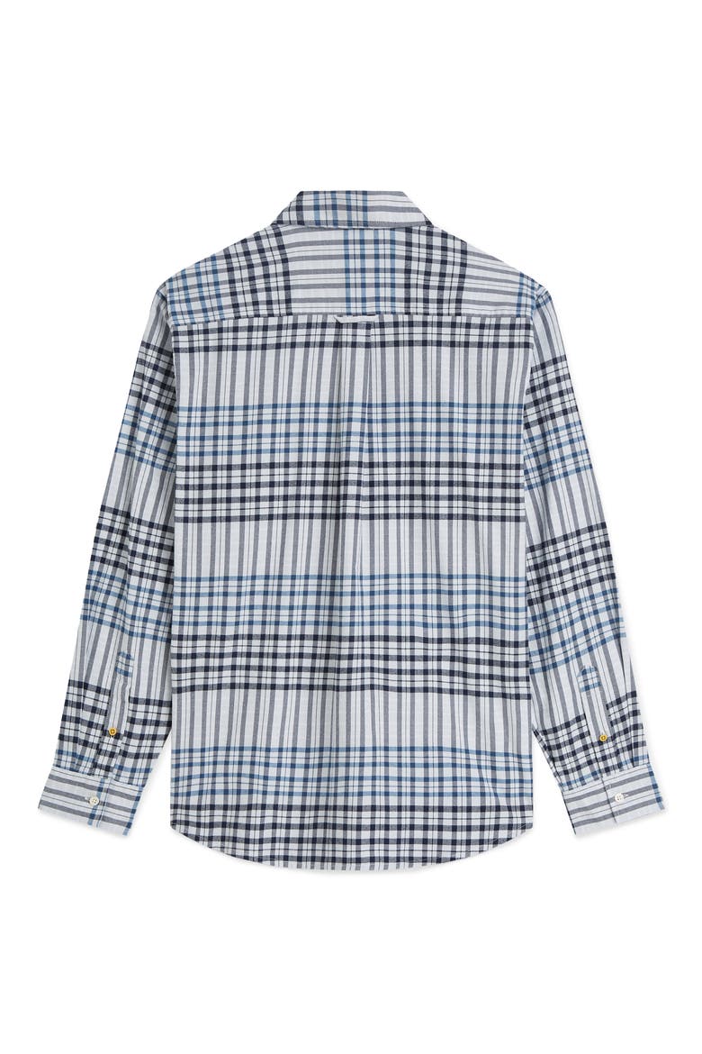 Relaxed Fit Checked Flannel Shirt, Alternate, color, GREY DAWN CHECK