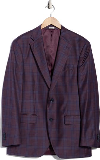 Wine Plaid Sport Coat