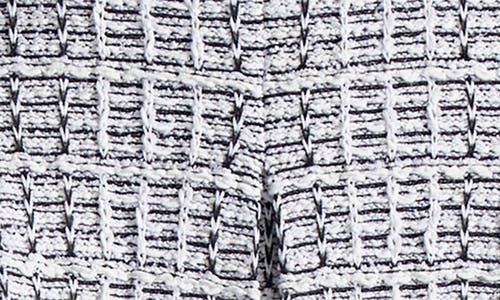 Misook Tweed Pleated A-line Skirt In White/black
