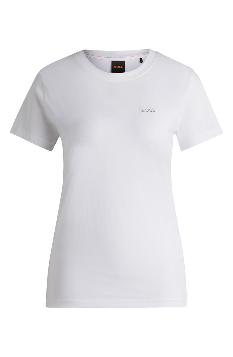 BOSS Orange Esogo Crewneck Cotton T-Shirt, Alternate, color, White