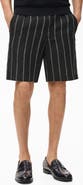 MANGO Stripe Linen Bermuda Shorts