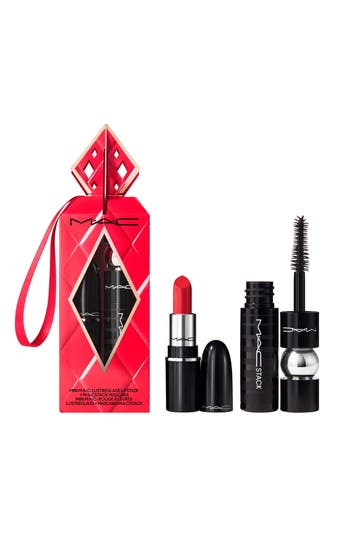 Mac Cosmetics Future Favorites Mini Lipstick & Mascara Set $31 Value In Transparent