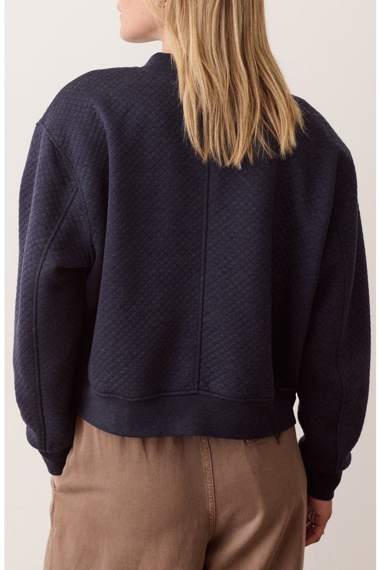 Corbet Quilted Bomber Jacket, Alternate, color, NAVY HEATHER