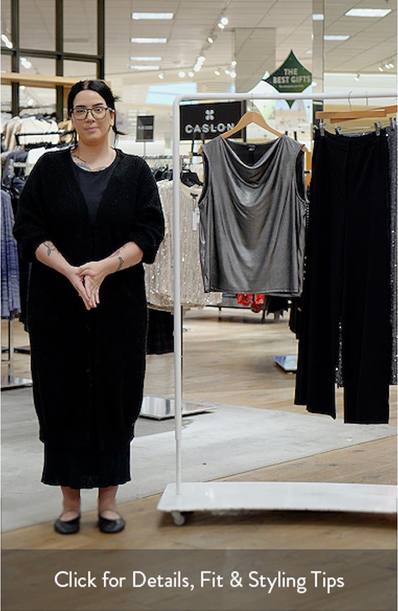 Metallic Cowl Neck Sleeveless Top, sales video thumbnail