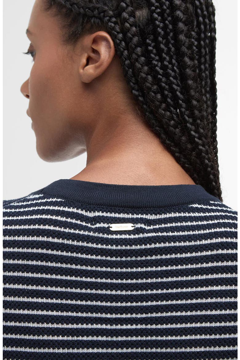 Macy Stripe Cotton Sweater, Alternate, color, DARK NAVY STRIPE