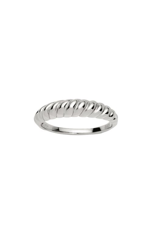 Made By Mary Gloss Croissant Ring In Metallic