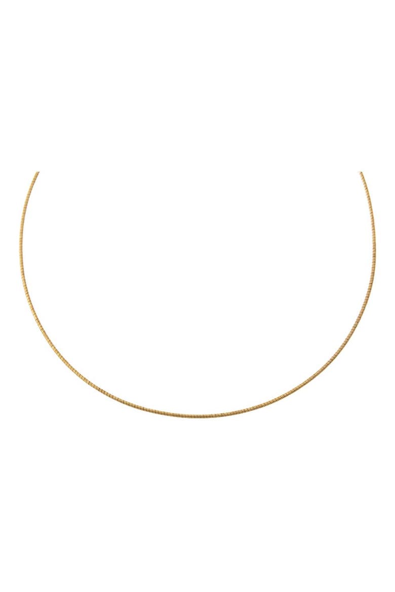 Solid Omega Chain Necklace, Main, color, Gold