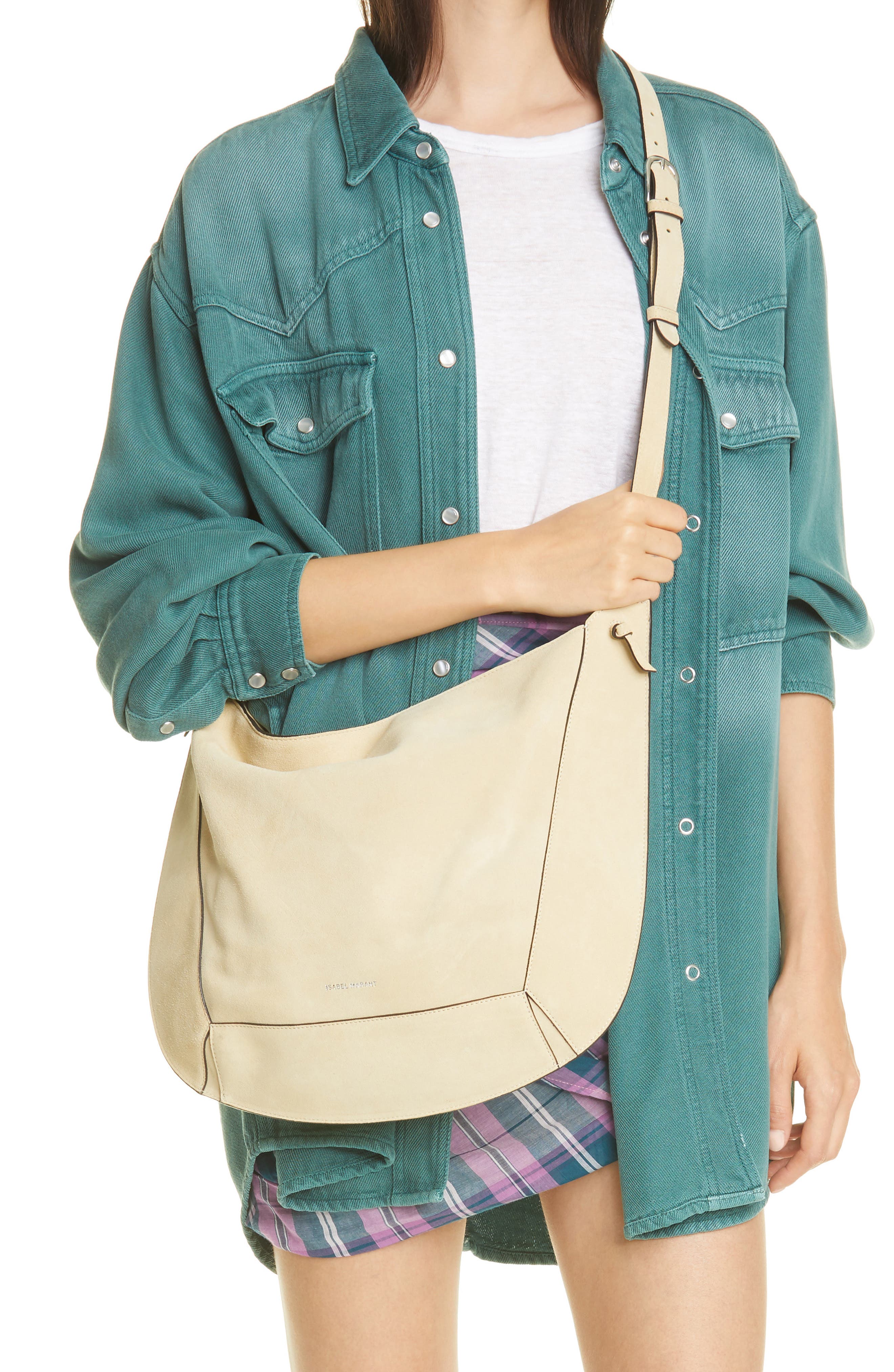 Isabel Marant Basko Suede Crossbody Bag, Alternate, color, 