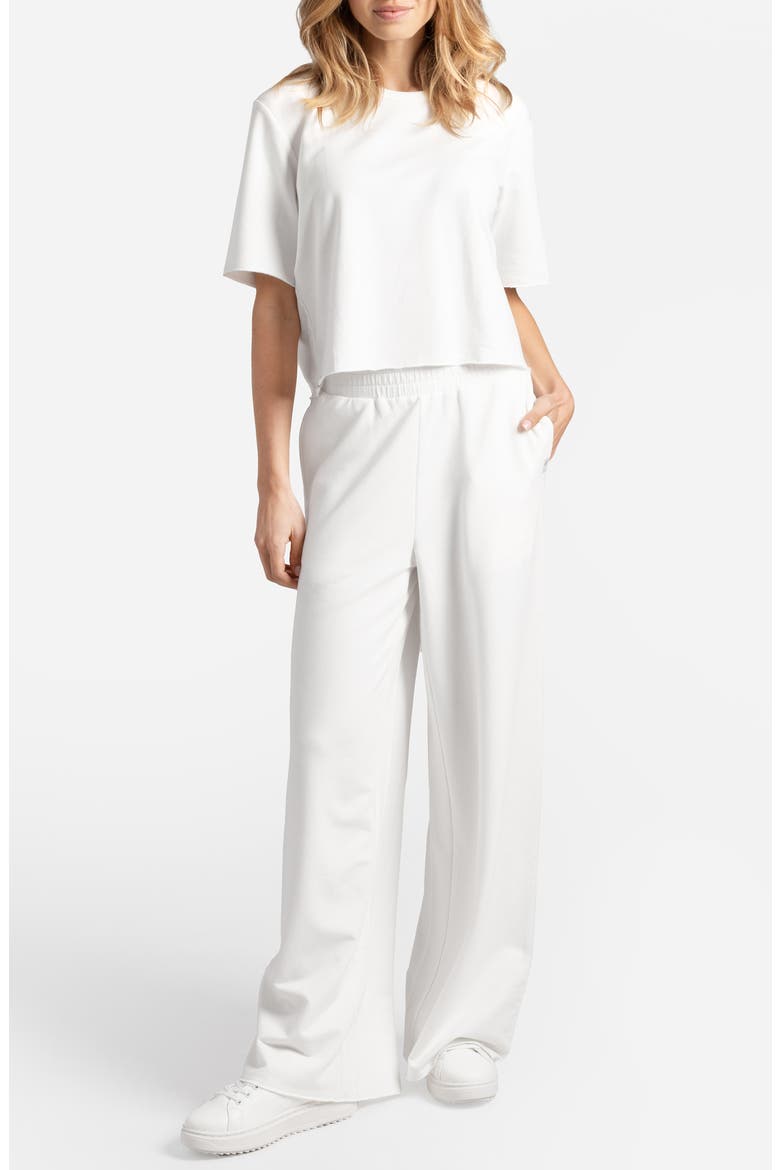 Light French Terry T-Shirt, Alternate, color, OFF WHITE