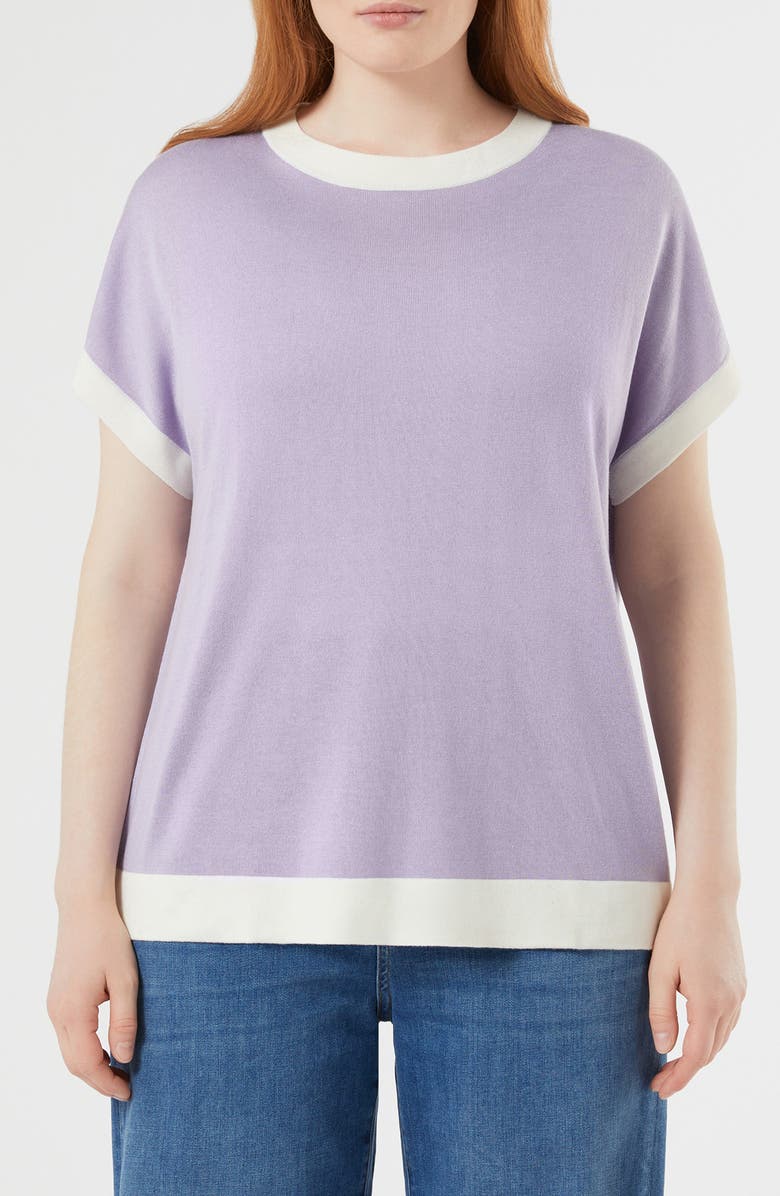 Marina Rinaldi Mrs. Ribellle Silk & Cashmere Sweater, Main, color, Lilac