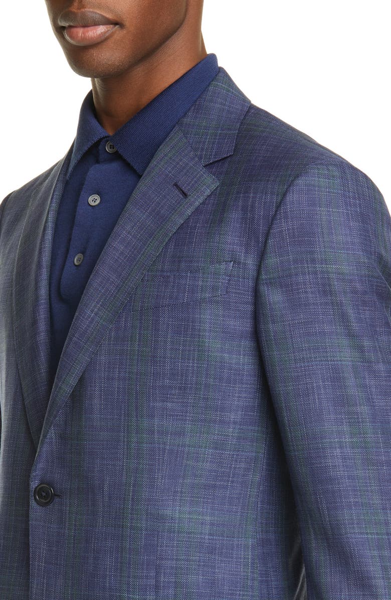 ZEGNA Ermenegildo Zegna Milano Easy Classic Fit Mélange Wool & Silk Sport Coat, Alternate, color,