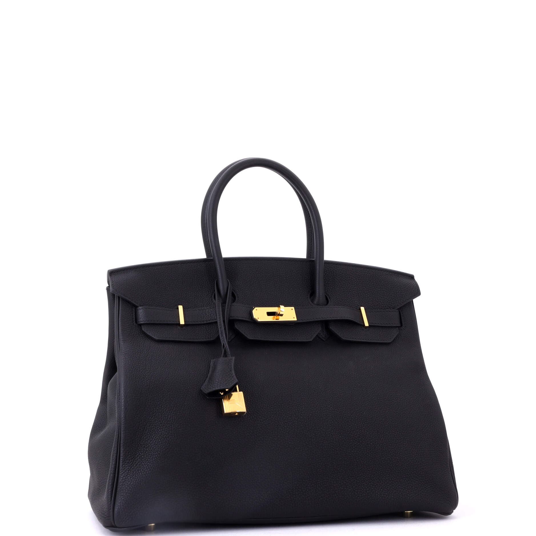 Pre-Owned Hermes Birkin Handbag Black Togo with Gold Hardware 35, Alternate, color, Noir