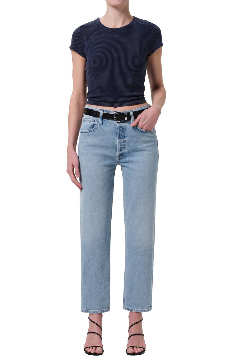 Citizens of Humanity Delfina High Waist Straight Leg Jeans, Alternate, color, Saloon