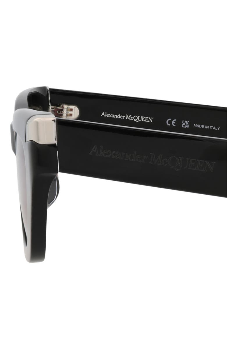 McQueen 53mm Cat Eye Sunglasses, Alternate, color, Black Black Violet