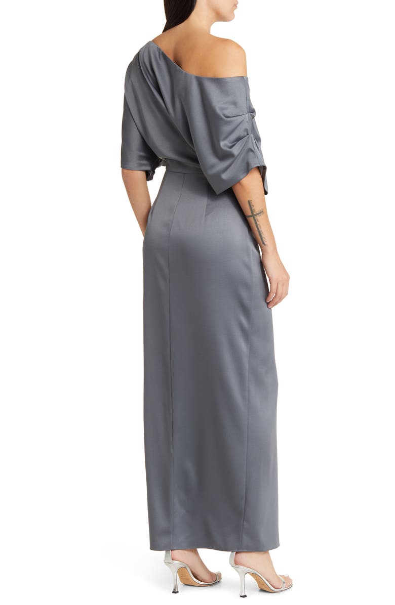 Elliatt Andrea One-Shoulder Satin Gown, Alternate, color, 