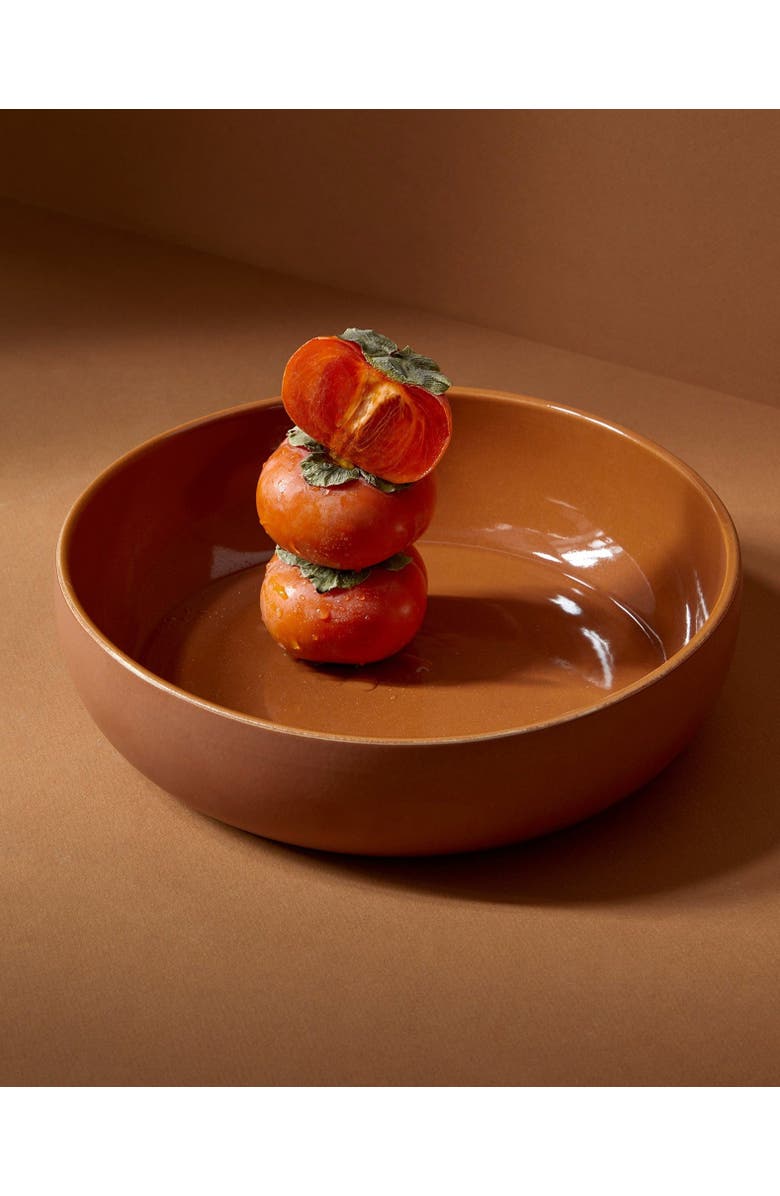Gharyan Stoneware Stoneware Shallow Serving Bowl | EWA 60 oz, Main, color, Terracotta
