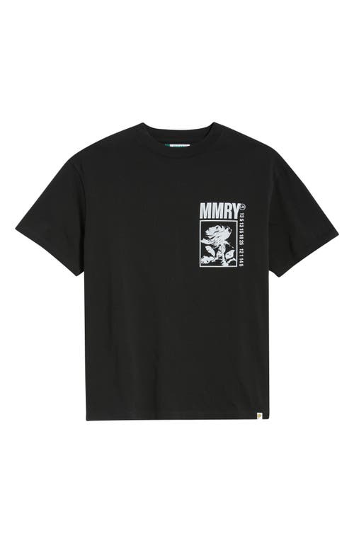 Memory Lane Through The Years Cotton Jersey Graphic T-shirt In Black
