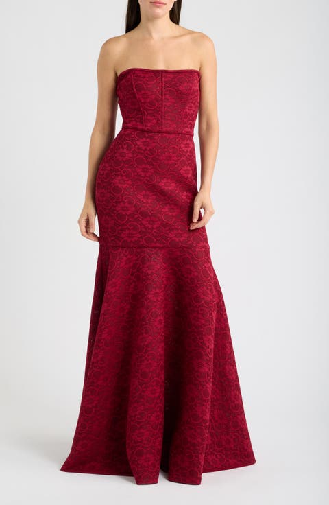 Kristy Strapless Lace Mermaid Gown