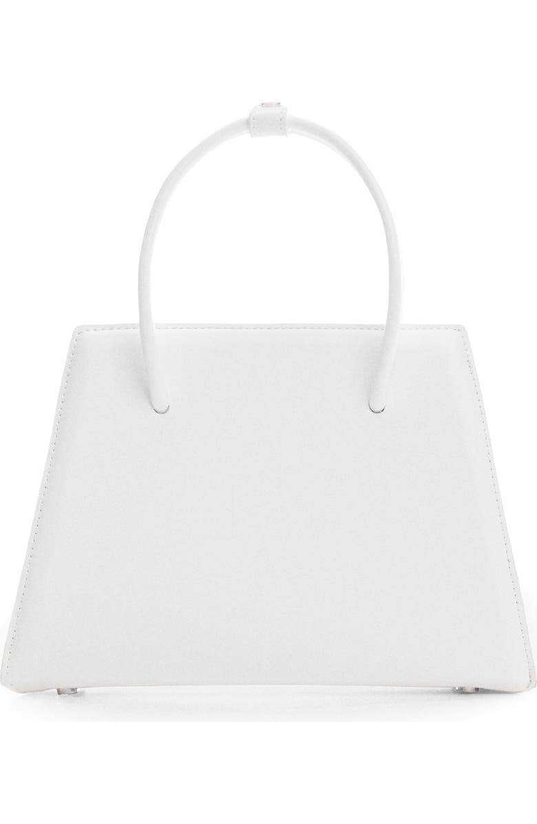 MANGO Geometric Faux Leather Top Handle Bag, Main, color,