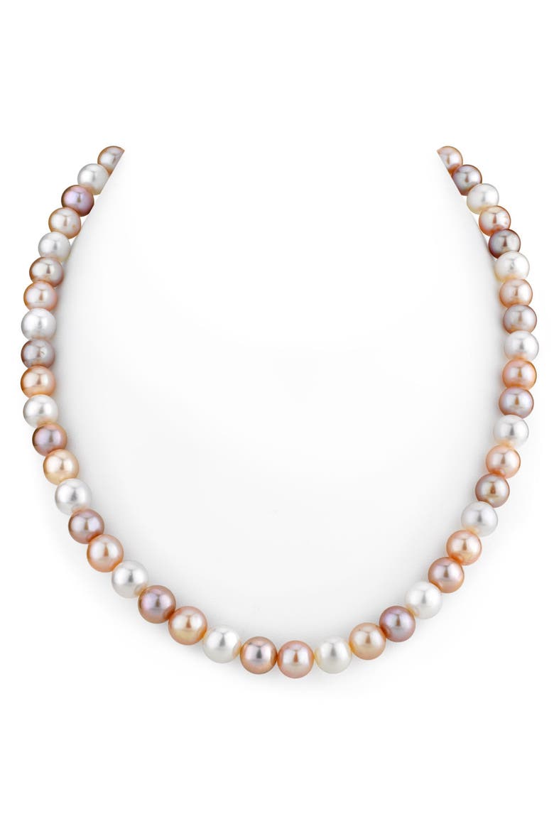 Freshwater Pearl Necklace 7-7.5mm, Main, color, Sterling S (B) - Finesse Clasp