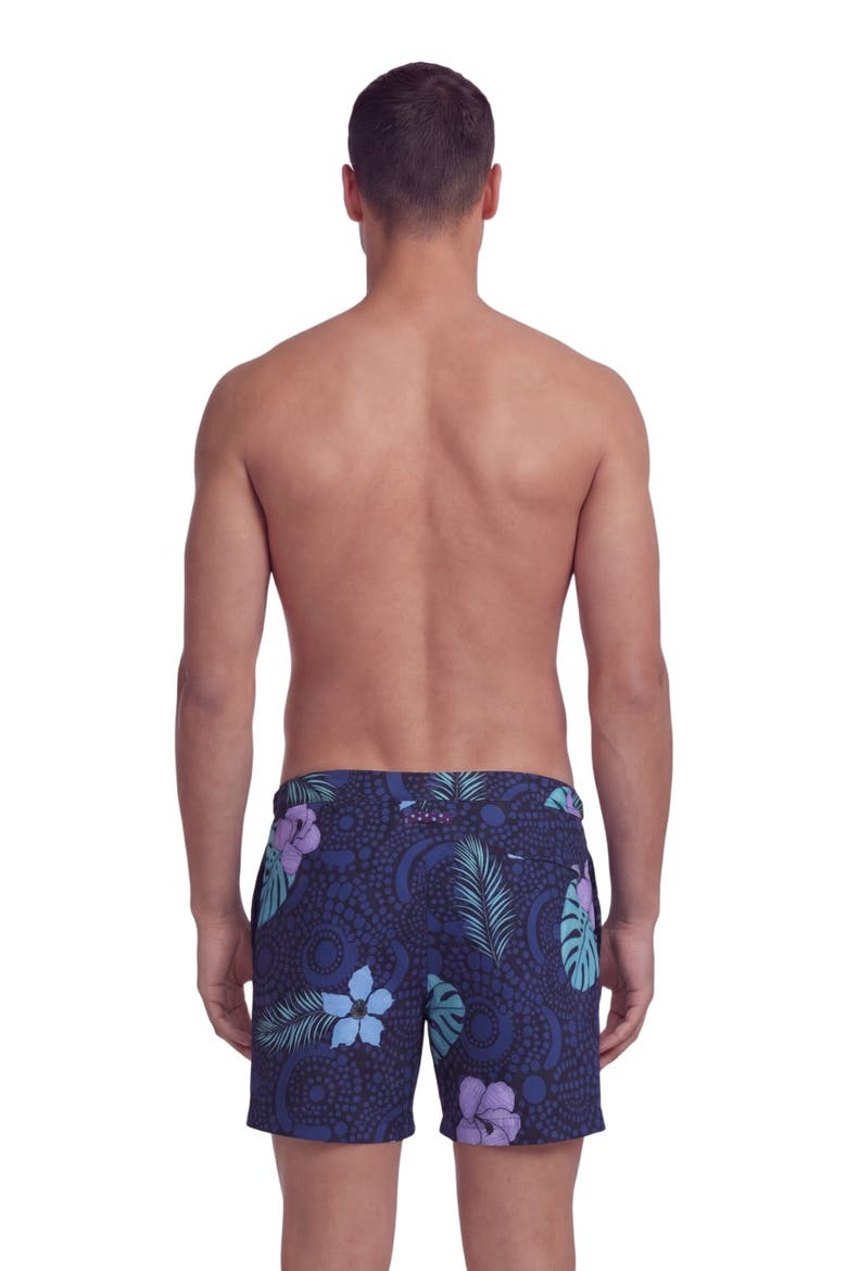 Tropical Fantasy Mens Tailored Swim Short, Alternate, color, TROPICAL FANTASY NAVY