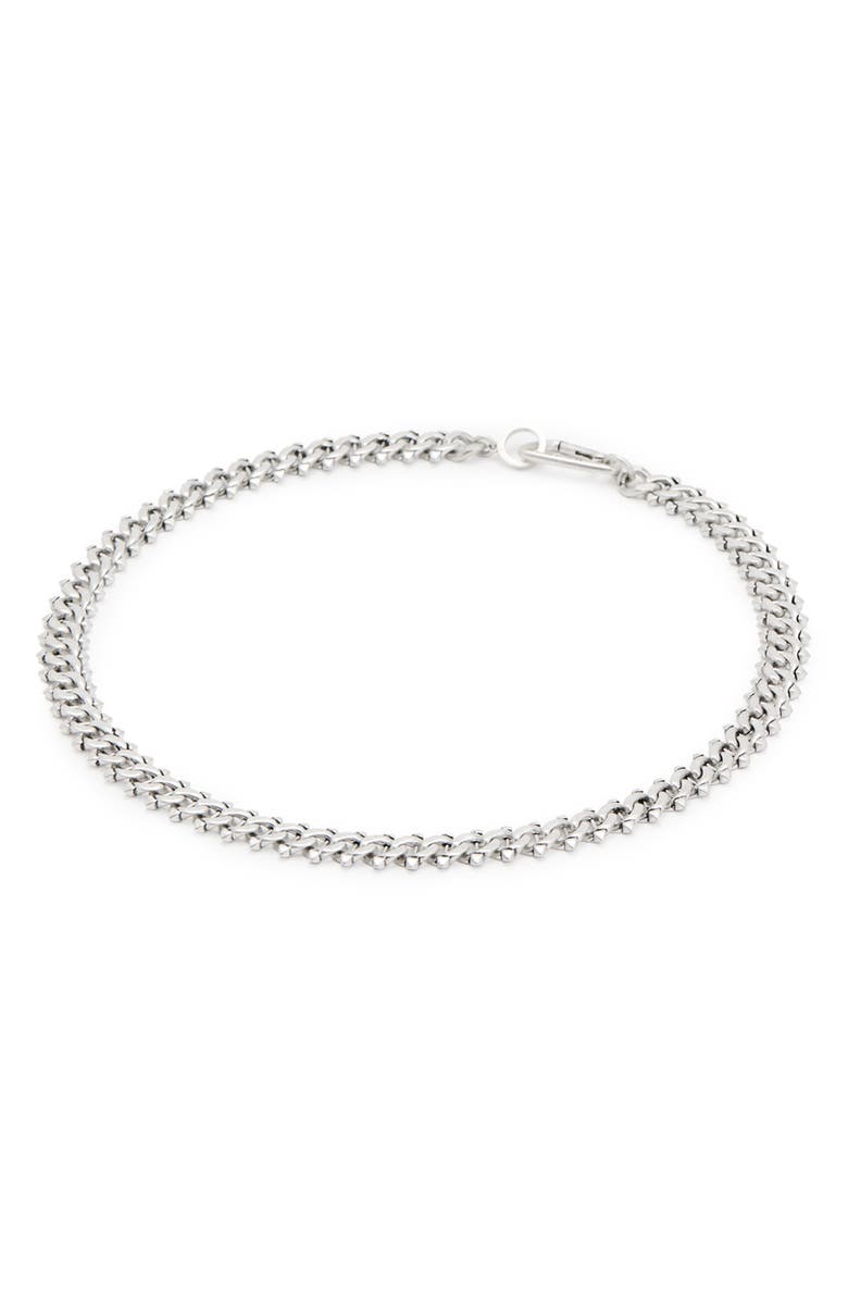AllSaints Men's Curb Chain Collar Necklace, Alternate, color,