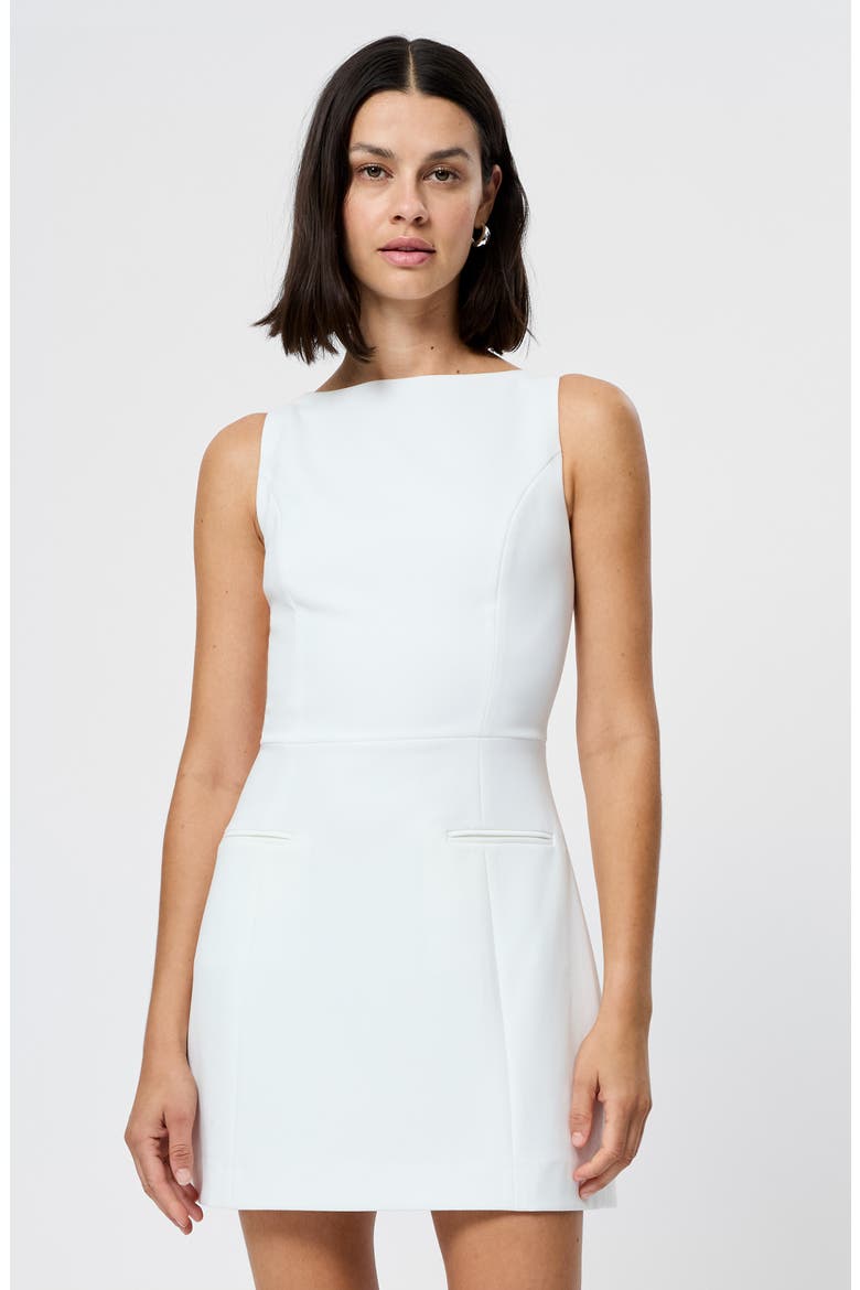 Whisper Boatneck Minidress, Alternate, color, SUMMER WHITE