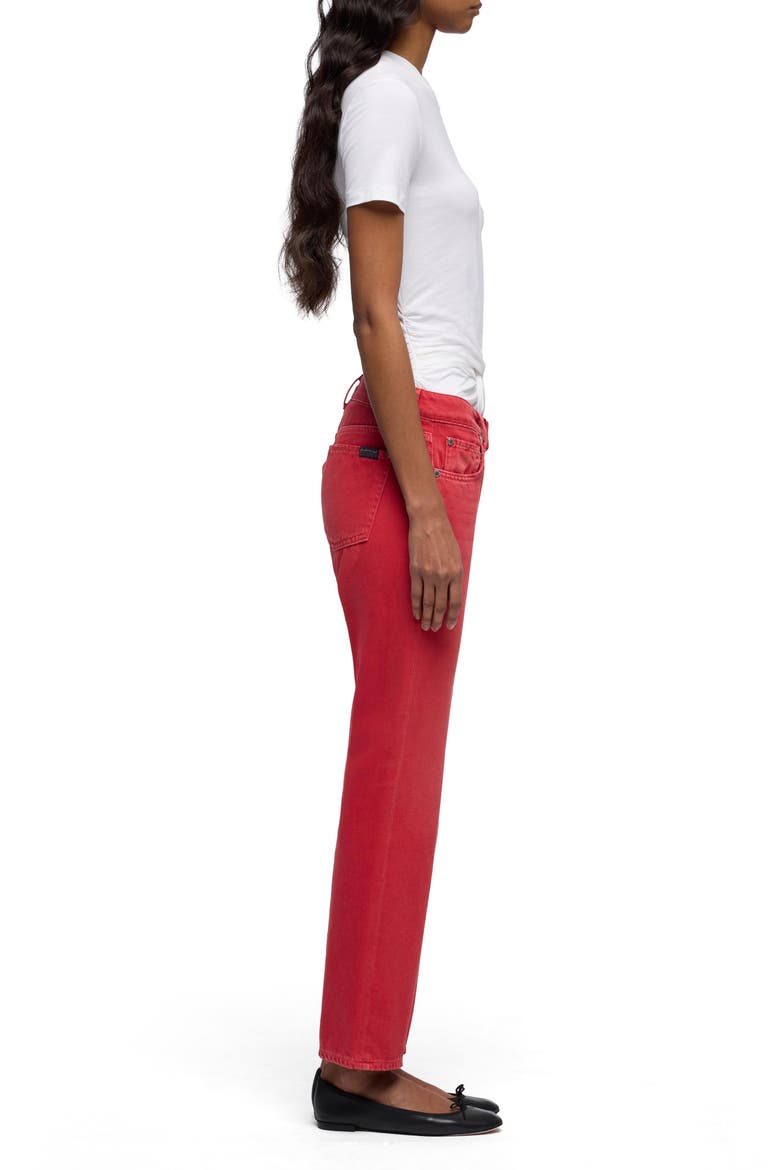 Low Rise Ankle Cigarette Jeans, Alternate, color, FLAME