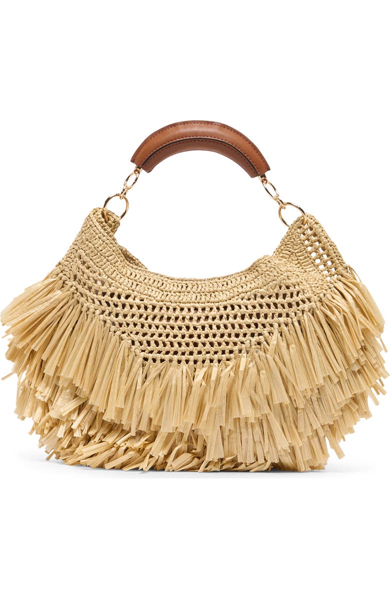Dolce Vita Raffia Shoulder Bag, Main, color, Natural