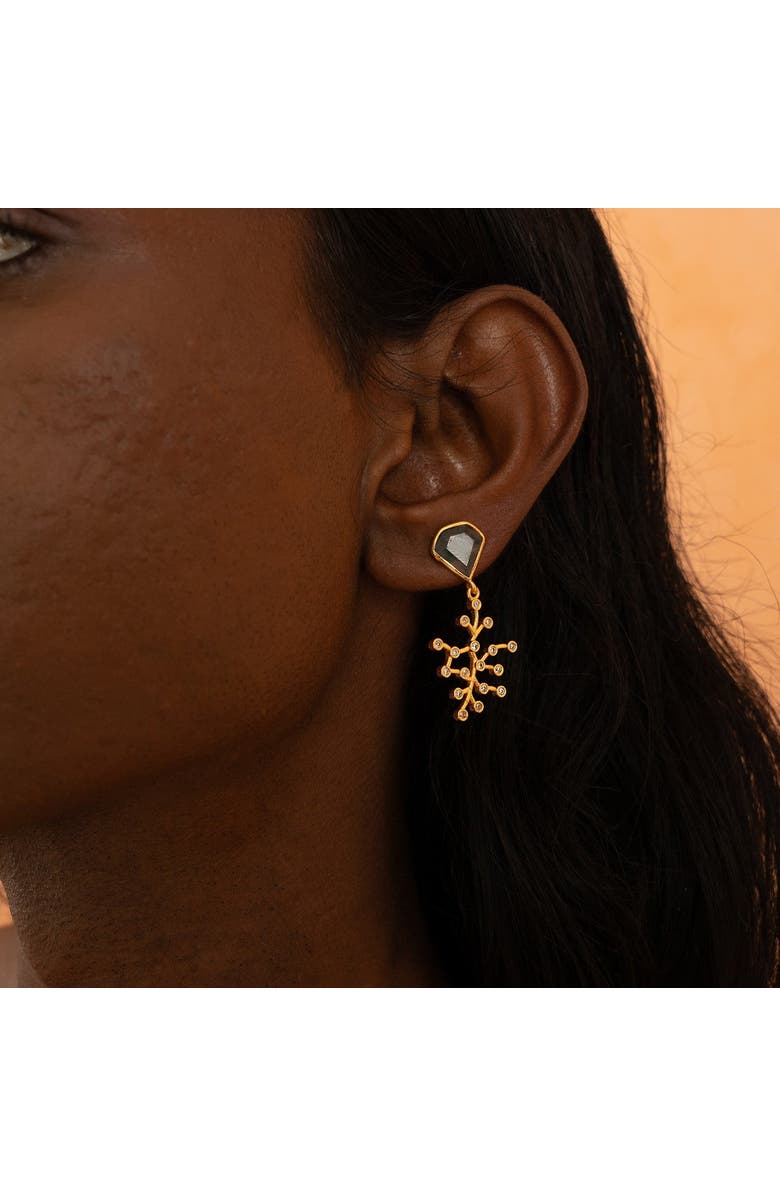 Dhwani Bhansal ZELENA MINI EARRINGS, Alternate, color, Gold Plated