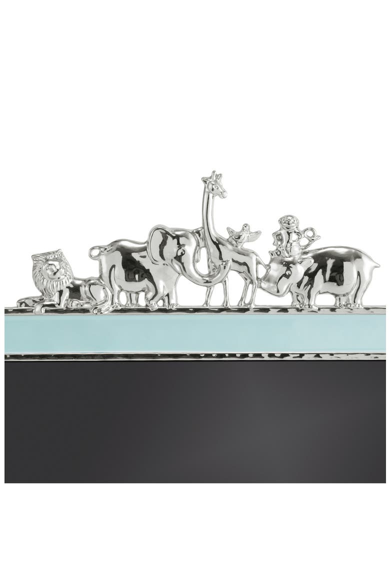 Animals 5 x 7-Inch Picture Frame, Alternate, color, AQUA/ SILVER