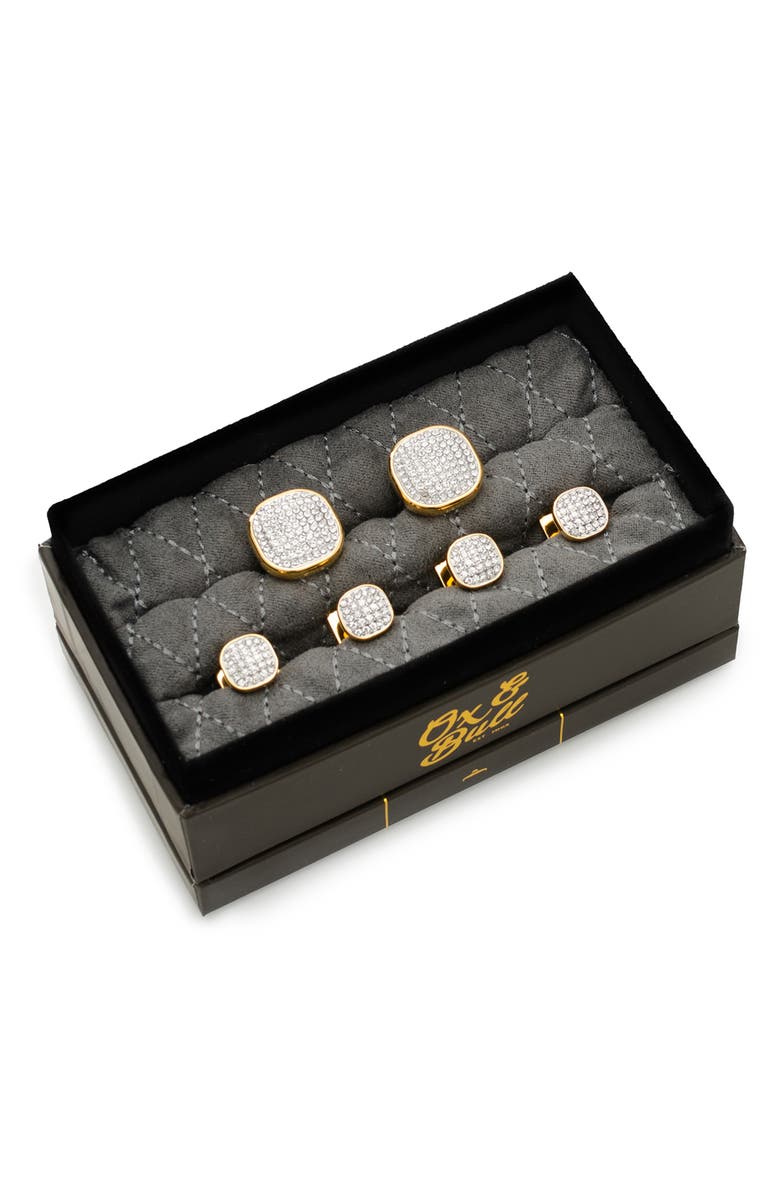 Cufflinks, Inc. Pavé Crystal Cuff Links, Alternate, color, Gold