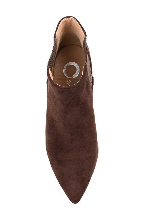 Journee Collection Elitta Vegan Leather Chelsea Bootie In Brown