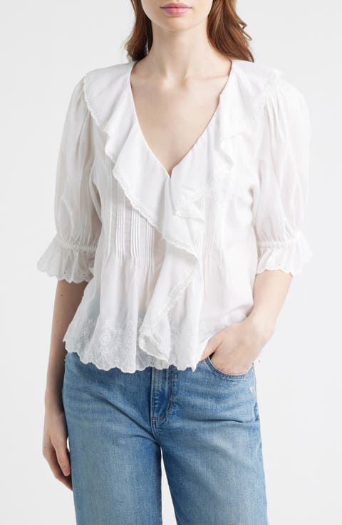 Ruffle Puff Sleeve Top