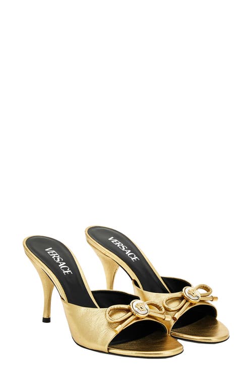 Versace Opera Bow Slide Sandal In Multi