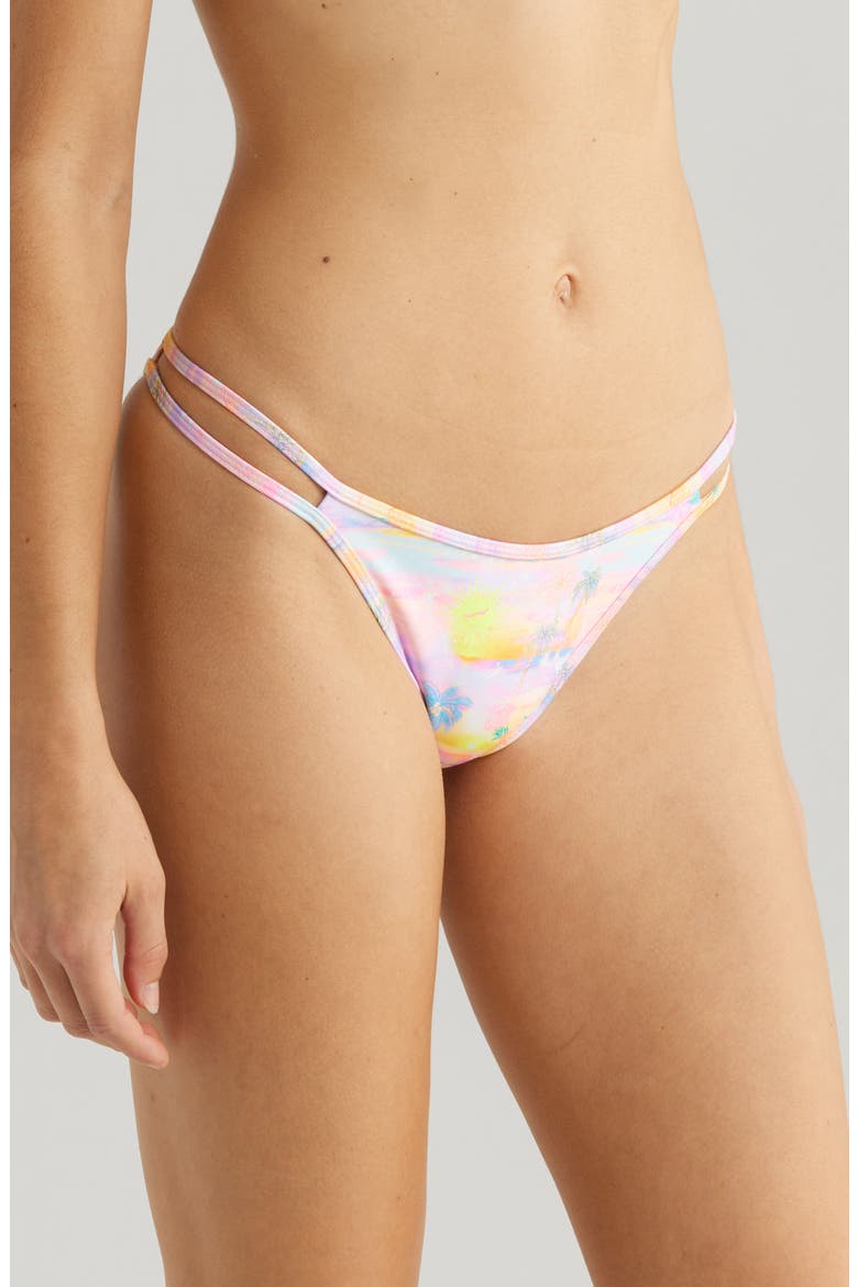 Strappy Bikini Bottoms, Alternate, color, SUNSET UNIVERSE
