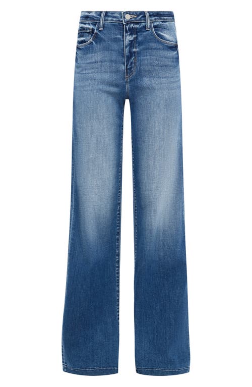 L'agence Clayton High Waist Wide Leg Jeans In Blue