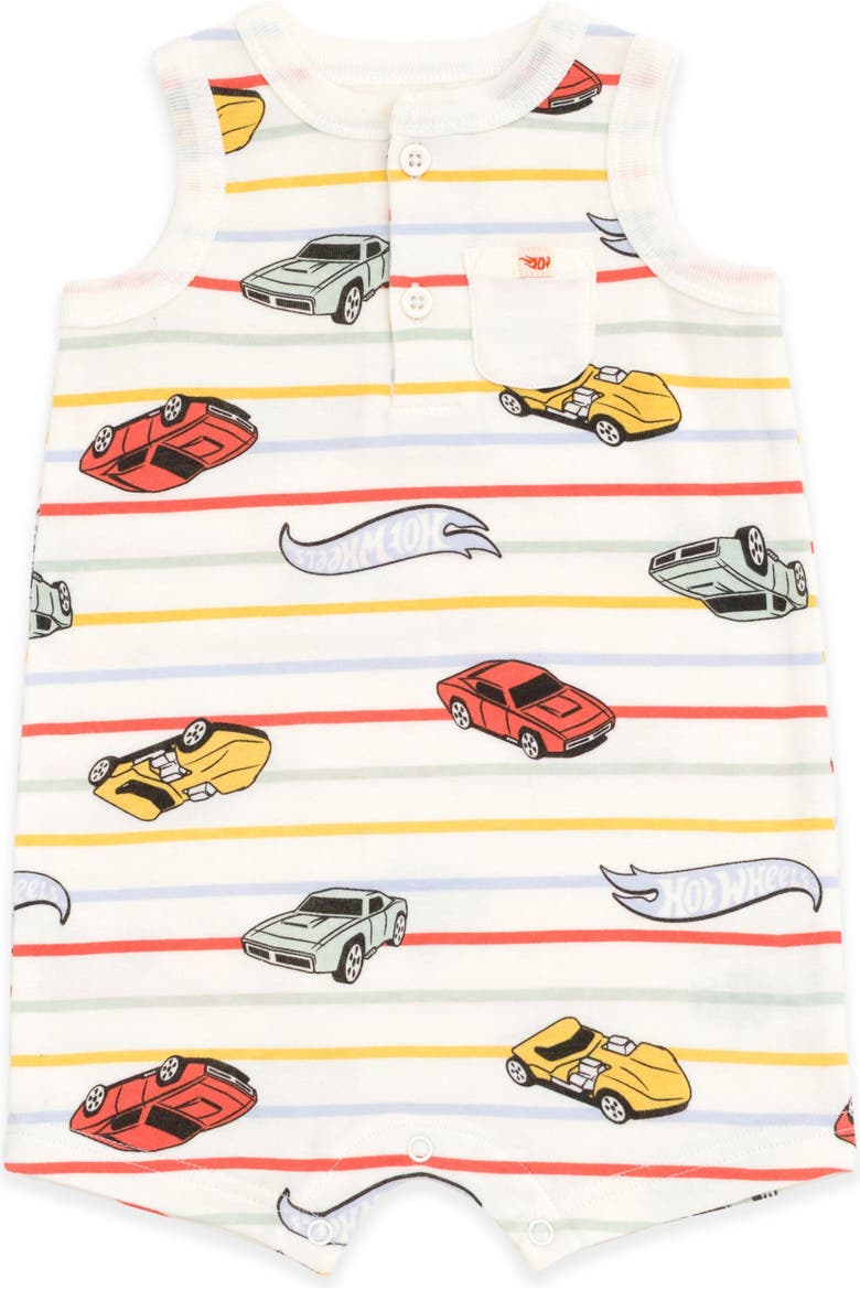 One Piece Romper, Alternate, color, Cream Multi Stripe