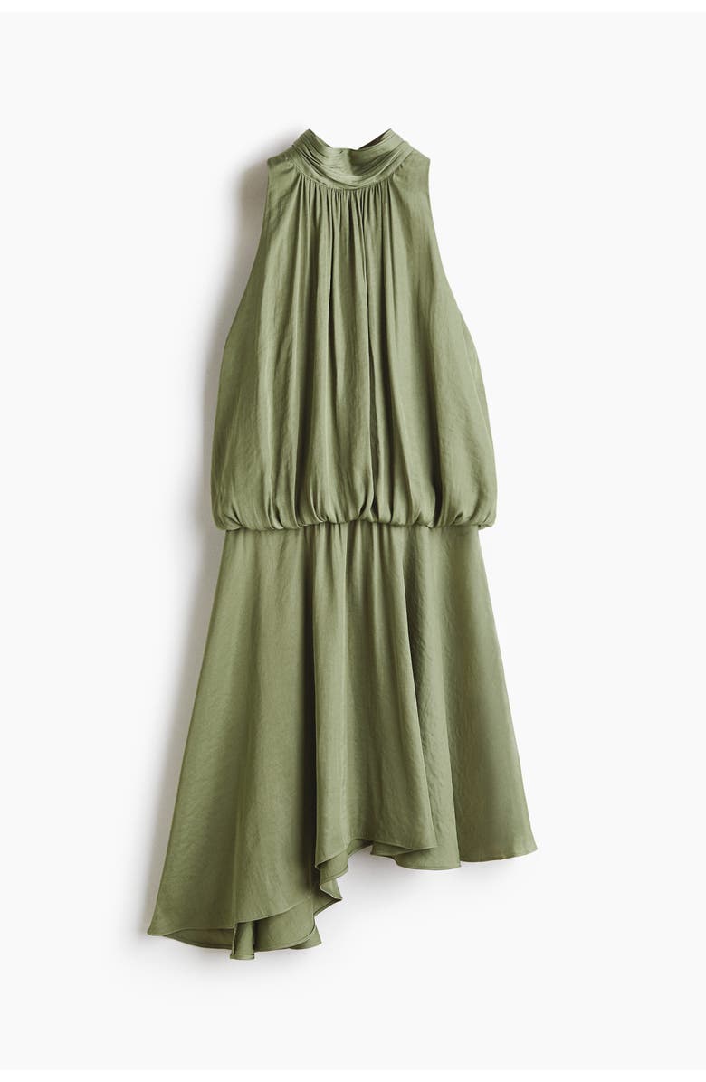 H&M Asymmetric-skirt Dress, Main, color, Green
