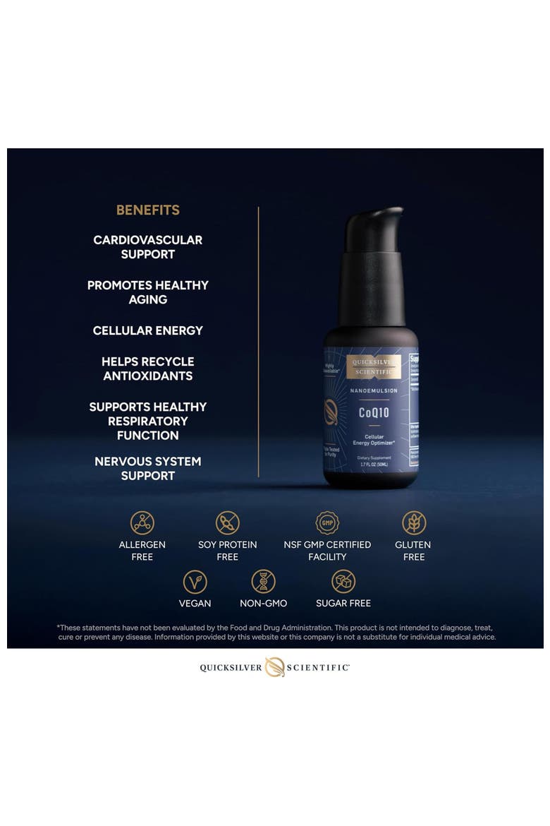 CoQ10 Nanoemulsion Coenzyme Q10 Liquid Supplement, Alternate, color, None