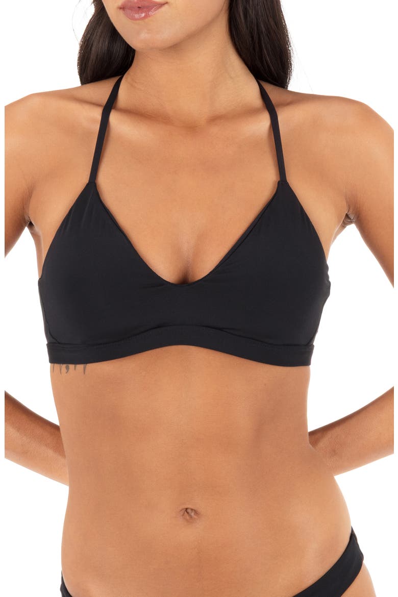 Racerback Bikini Top, Main, color, BLACK