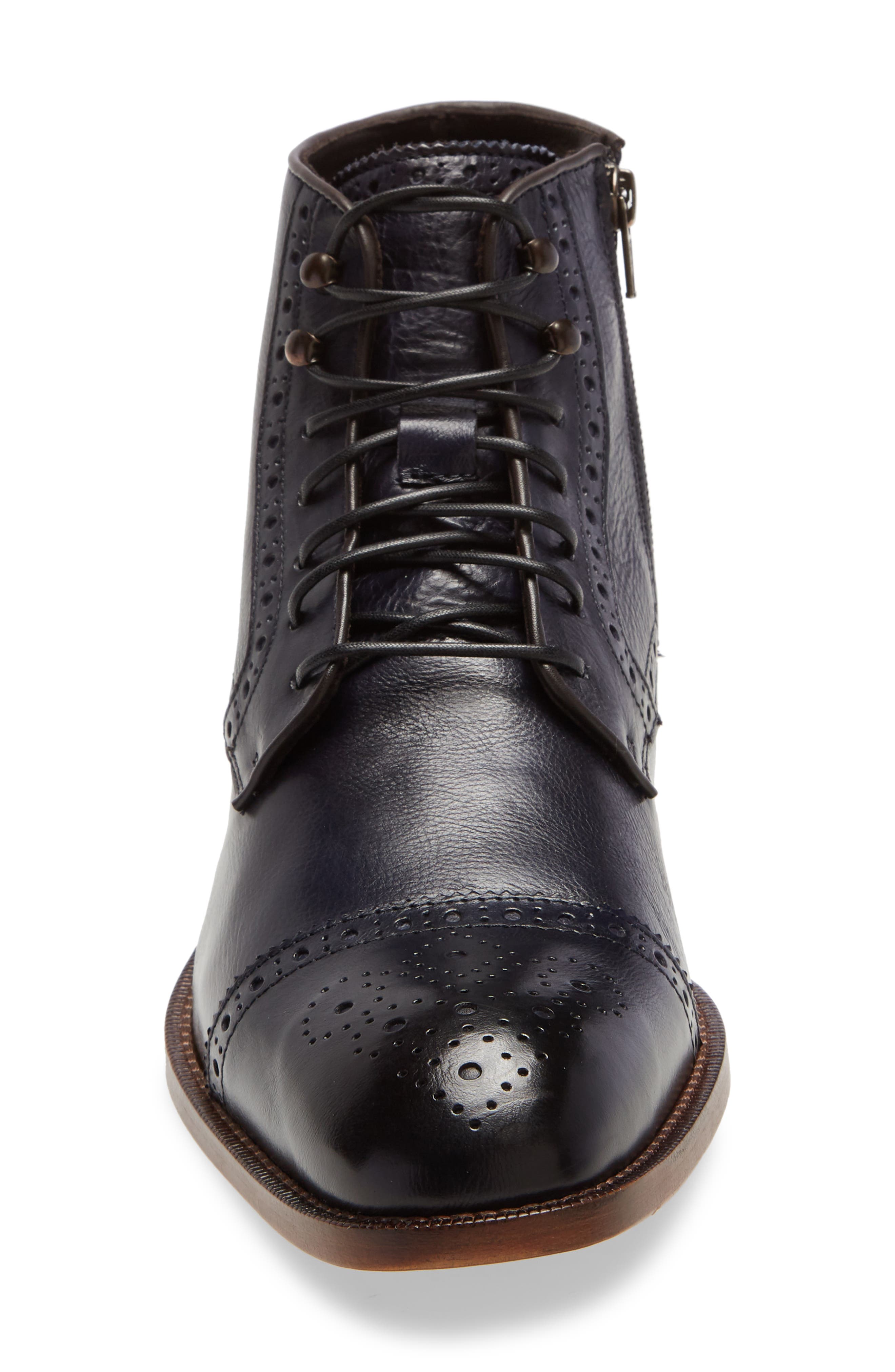Johnston & Murphy Donahue Cap Toe Boot, Alternate, color, NAVY ITALIAN