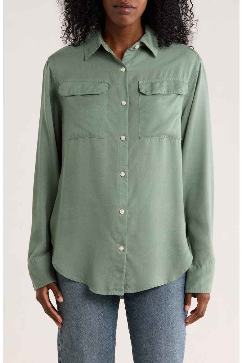 Utility Button-Up Shirt, Main, color, LAUREL WREATH