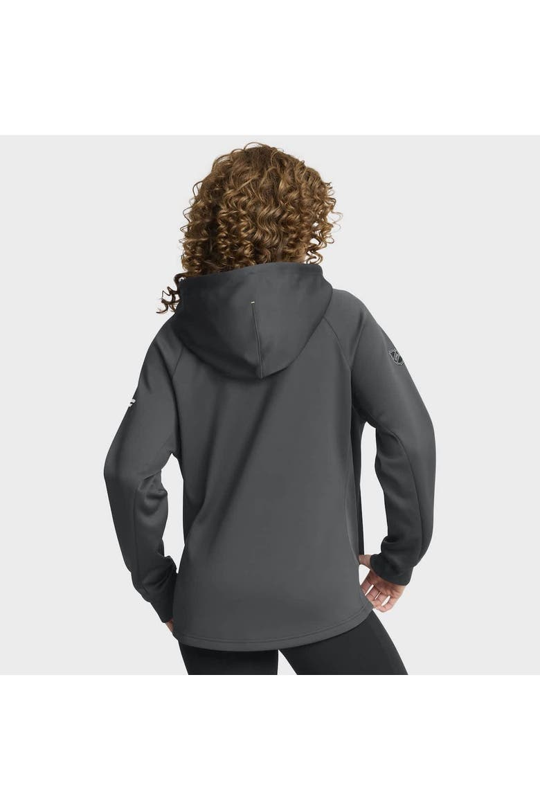 Women's Fanatics Black Vegas Golden Knights Authentic Pro Rink Raglan Full-Zip Hoodie, Alternate, color, Black