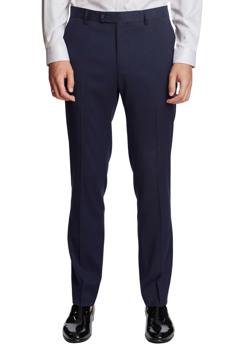 Modern Fit Downing Dress Pants, Main, color, NAVAL BLUE
