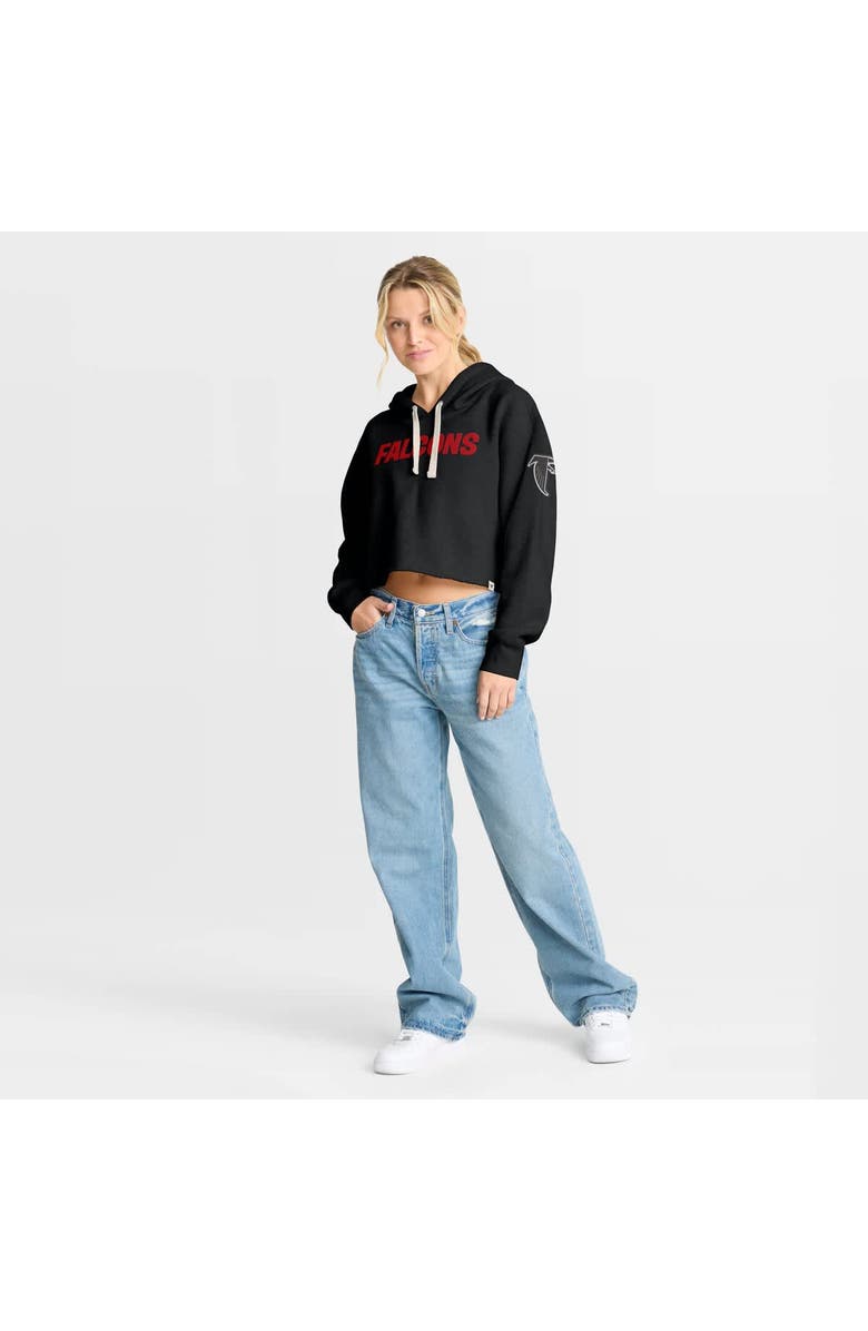 FANATICS Women's Fanatics Black Atlanta Falcons Oversized Hometown Heritage Cropped Hoodie, Alternate, color, Black