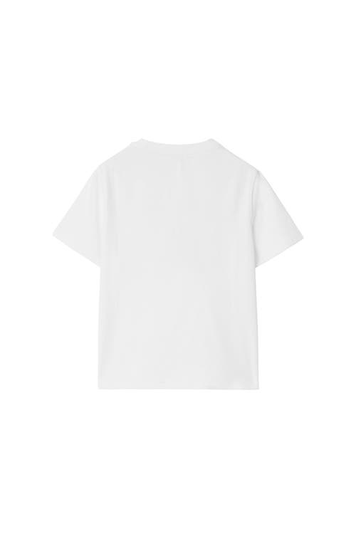 Burberry Ekd Stretch Cotton T-shirt In White
